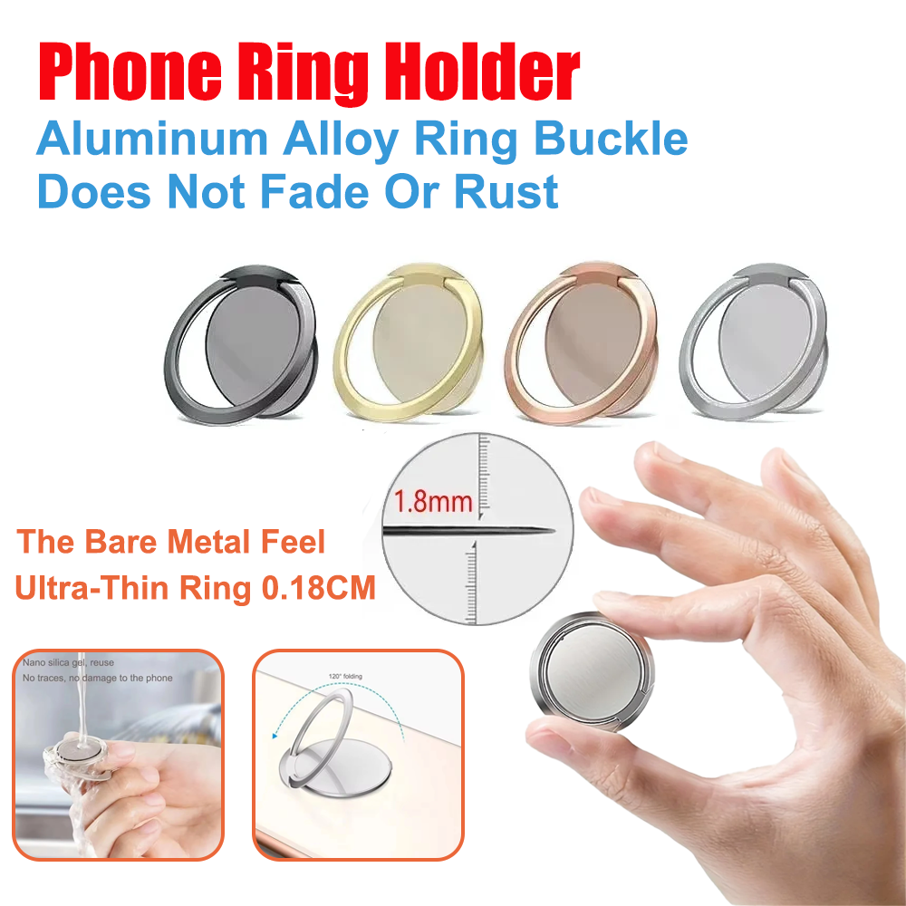 Phone Accessories Website - حامل حلقي معدني رفيع للغاية للهاتف