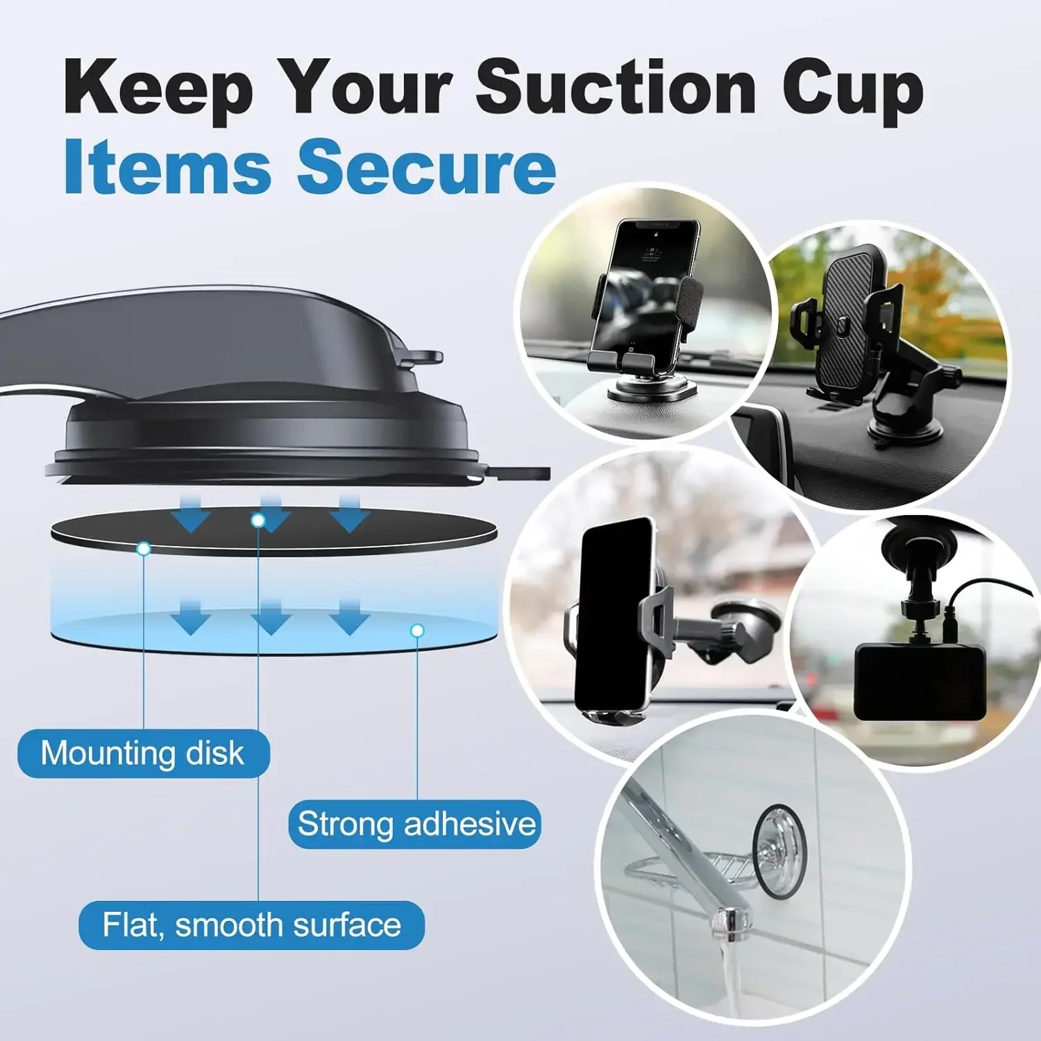 مجموعة وسادات لاصقة عالمية للو - مراجعة Phone Accessories Website وسعره